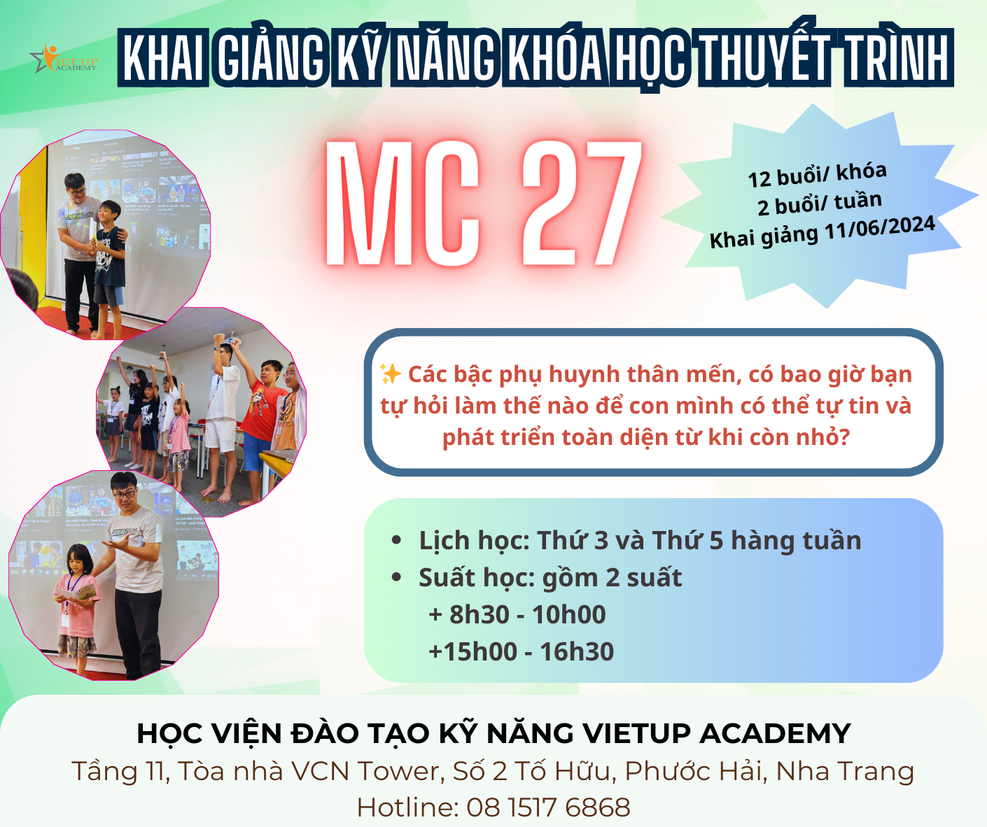 KHAI GIẢNG KHÓA HỌC KỸ NĂNG THUYẾT TRÌNH MC 27